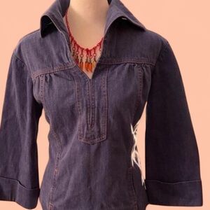 🕺🏽Absolutely adorable vintage 1970s denim pullover from Sears Jr Bazaar.